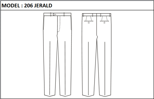 MODEL 206 JERALD - WITH ZIPPER,  WITHOUT  WEDGE