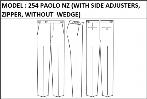 MODEL 254 PAOLO NZ -  WITH SIDE ADJUSTERS, ZIPPER, WITHOUT WEDGE